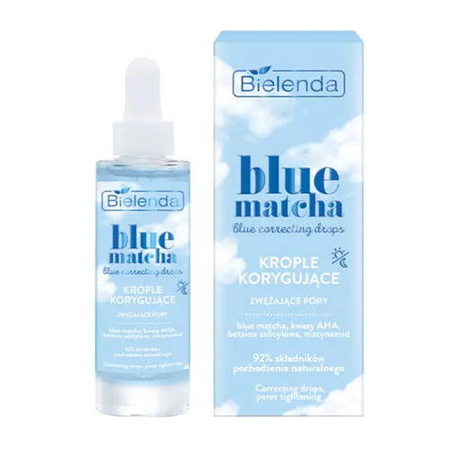 Bielenda Blue Matcha Blue Krople Korygujące Zwężające Pory dla Każdego Rodzaju Cery 30ml