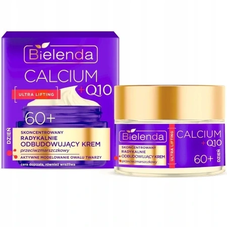 Bielenda Calcium +Q10 Odbudowujący Krem Przeciwzmarszczkowy 60+ na Dzień 50ml