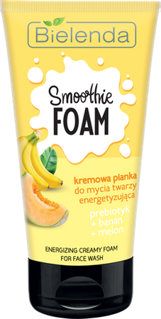 Bielenda Smoothie Wash Prebiotic Energizing Creamy Foam For Face Wash Prebiotic + Banana + Melon 150g