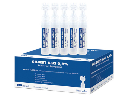 Gilbert NaCl 0.9% sterylny roztwór soli fizjologicznej 5x5ml