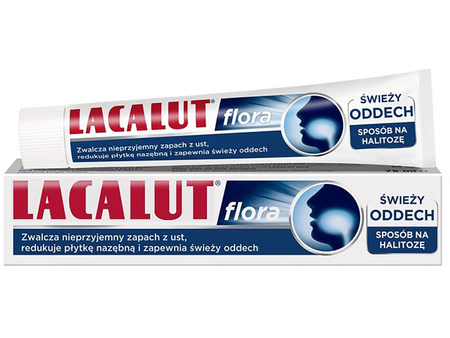 Lacalut Flora Pasta do zębów zwalczająca nieprzyjemny zapach z ust 75 ml