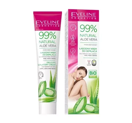 Eveline Natural Aloe Vera Ultra-Gentle Face and Chin Depilation Kit 20 ml