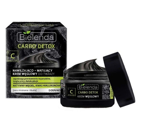 Bielenda CARBO DETOX Nawilżająco- matujący krem węglowy do twarzy 50ml