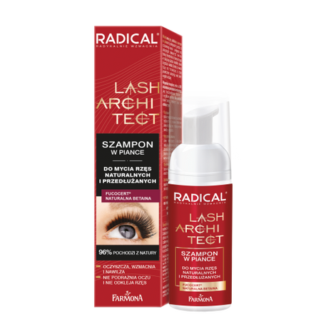 Radical Lash Architect Szampon w Piance do Mycia Rzęs Naturalnych i Przedłużanych 50ml