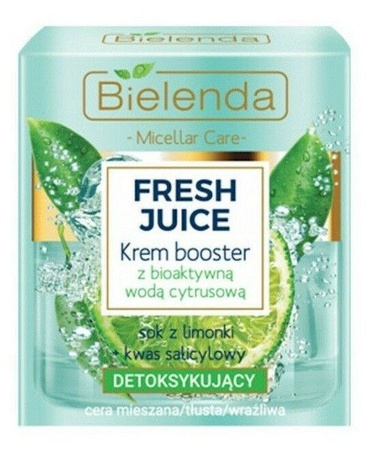 Bielenda Fresh Juice Detoksyjujący Krem Booster Z Bioaktywną wodą cytrusową 50g