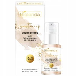 Bielenda Boost ME UP Color Drops Baza Rozjaśniająca do podkładu 3w1 krem BB korektor 15 ml