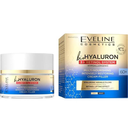 Eveline Bio Hyaluron Multiodżywczy Krem Odbudowujący 60+ 50ml