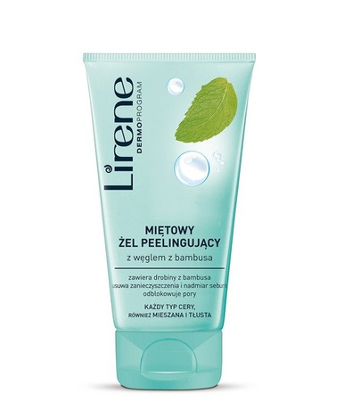 Lirene Mint Peeling Gel With Bamboo Carbon 150ml