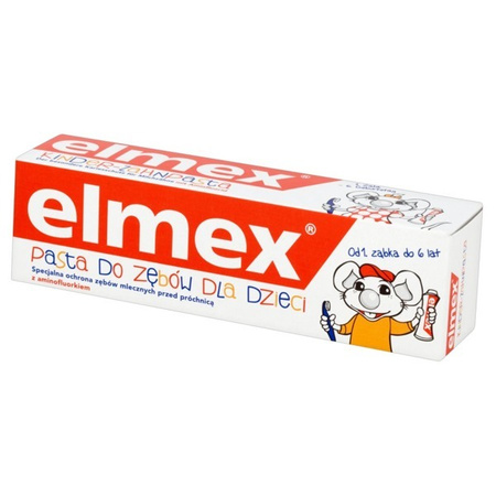 ELMEX PASTA DO ZĘBÓW DLA DZIECI Z AMINOFLUORKIEM OD 1 ZĄBKA DO 6 LAT 75 ML