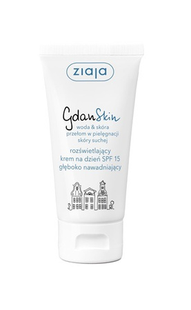 Ziaja Gdanskin Rozświetlający Krem na Dzień SPF15 Głęboko Nawadniający 50ml