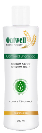 Oatwell Oatmeal Shampoo Soothes Dry or Sensitive Scalp 230ml