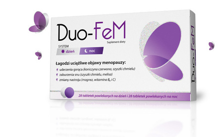 Duo - FeM Łagodzi Objawy Menopauzy Na Dzień i Noc 28 Tabletek