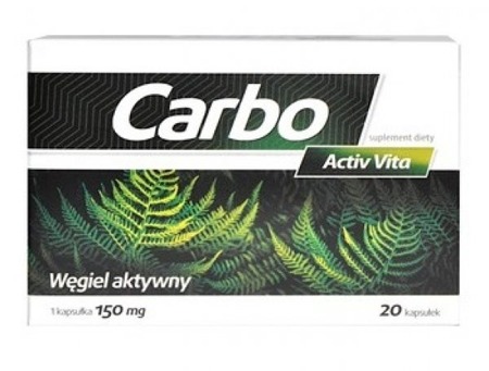 Aflofarm Carbo Activ Vita Węgiel Aktywny 20 Kapsułek