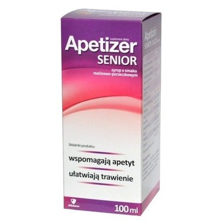 Apetizer SENIOR syrop na apetyt dla osób starszych Malinowo - Porzeczkowy 100 ml