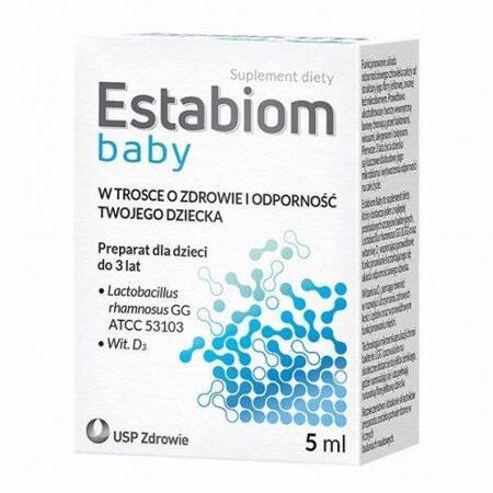 Estabiom Baby Krople Probiotyk na Odporność Dla Dzieci 5 ml