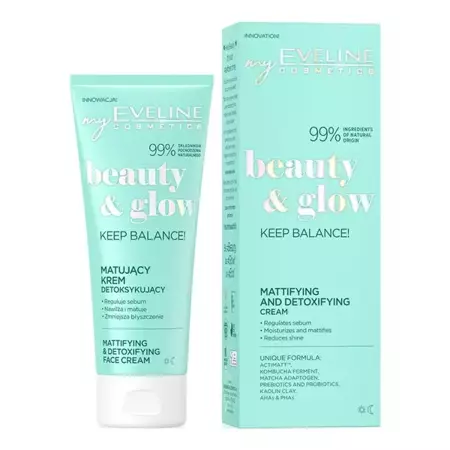 Eveline Beauty & Glow Matująco Detoksykujący Krem Do Twarzy 75ml